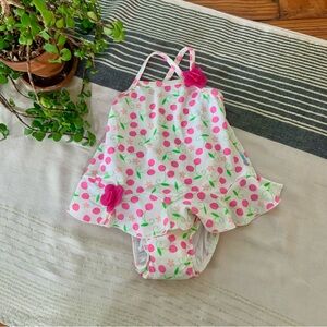 i play Pink Cherry One Piece Baby Swim Suit with Built In Diaper